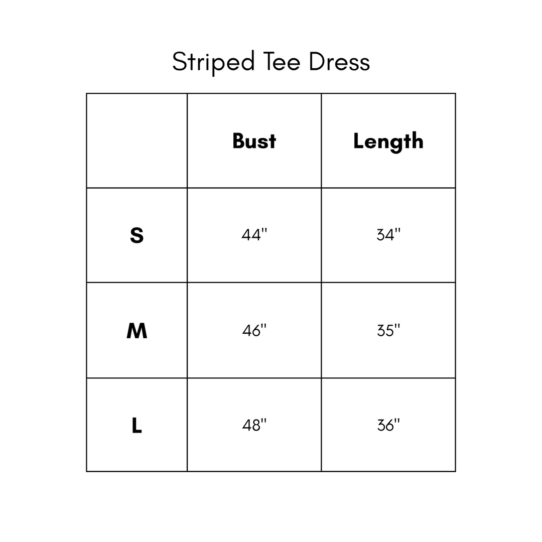 Striped Tee Dress - Navy