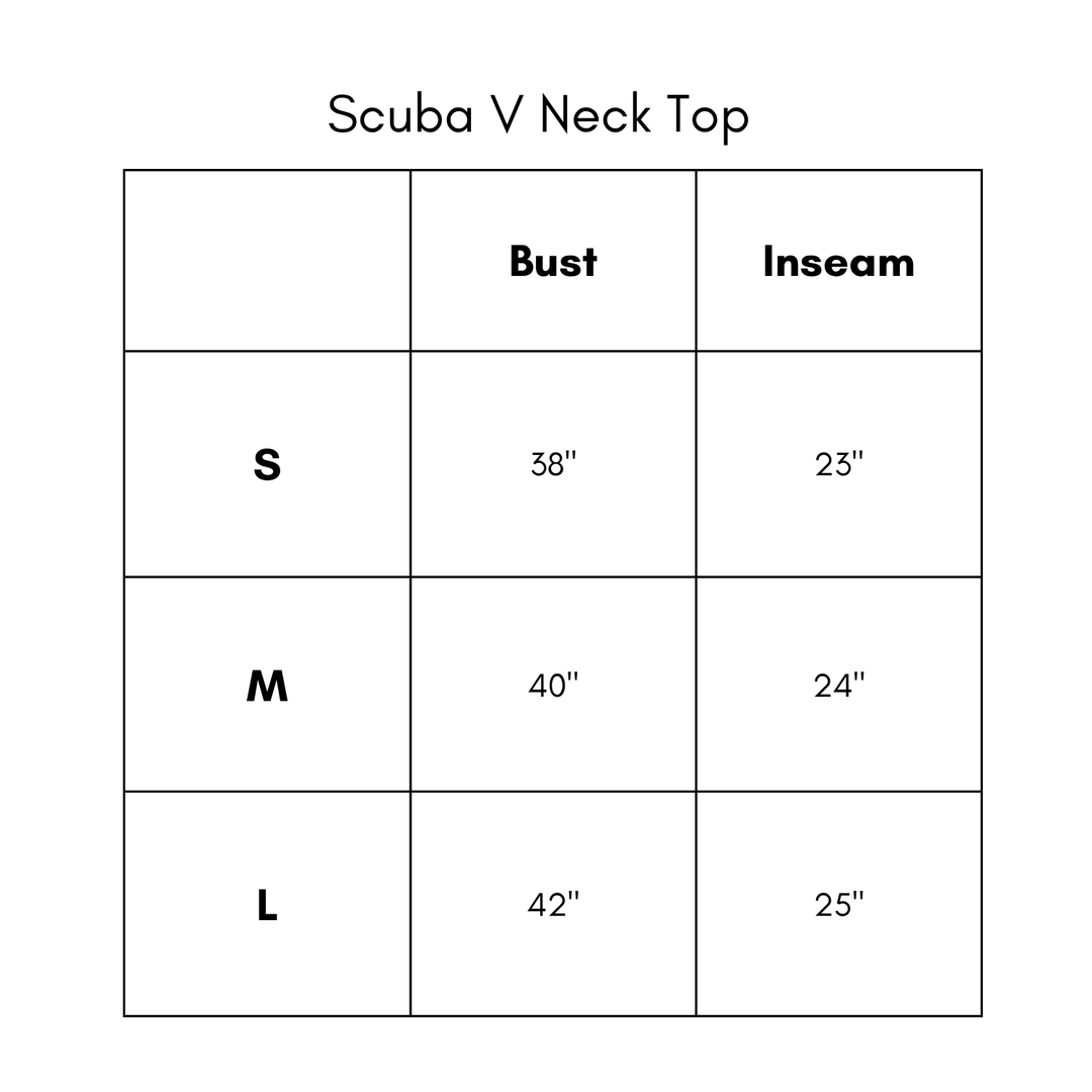 Scuba V Neck Top - Black