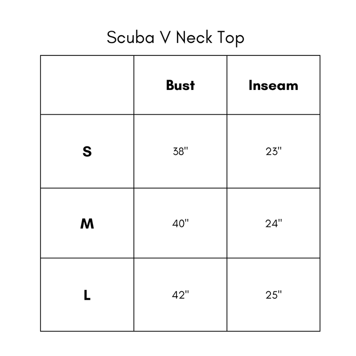 Scuba V Neck Top - Black