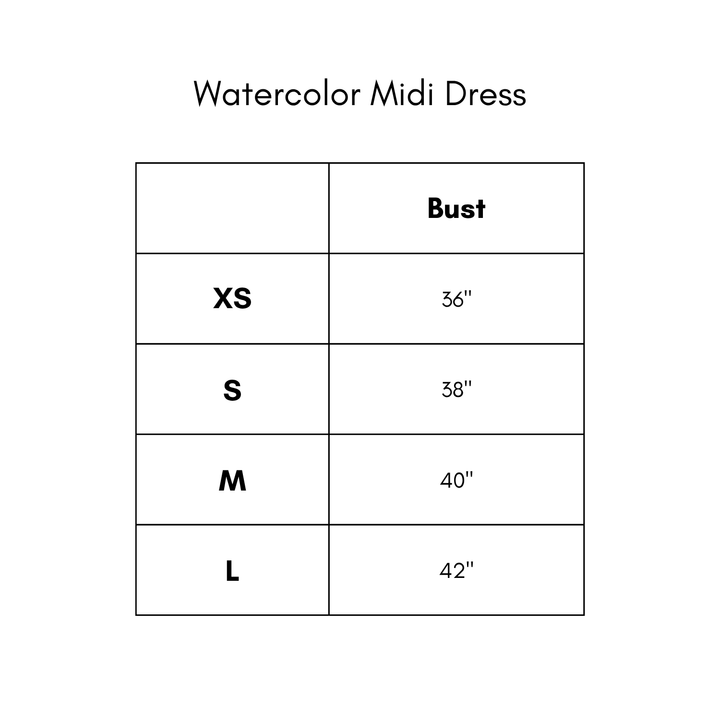 Watercolor Midi Dress