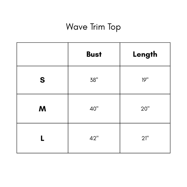 Wave Trim Top - White