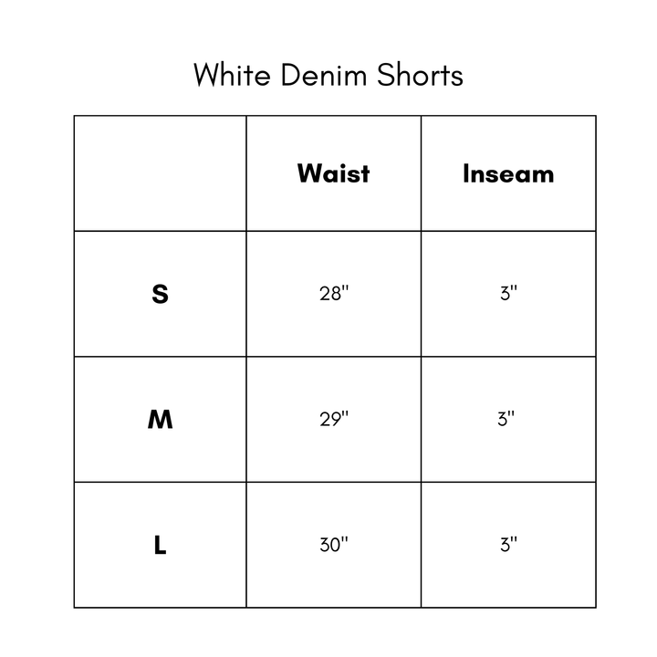 White Denim Shorts