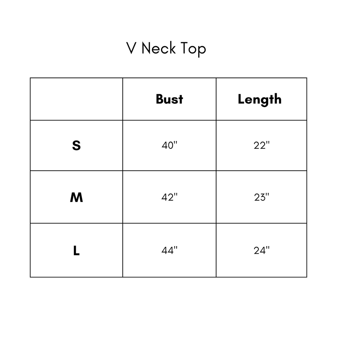 V Neck Top - Off White
