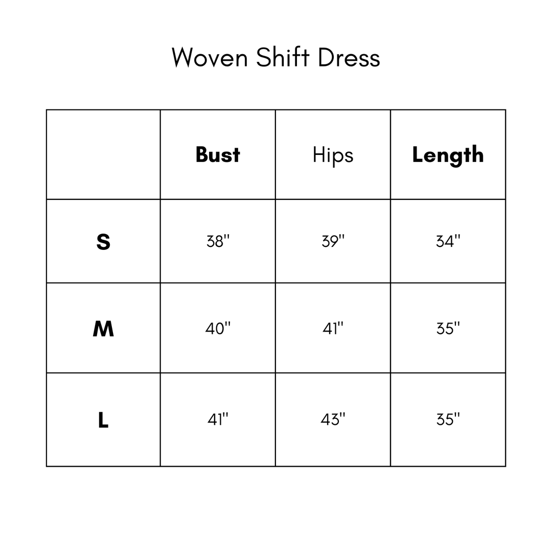 Woven Shift Dress - Black
