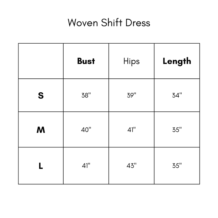 Woven Shift Dress - Black