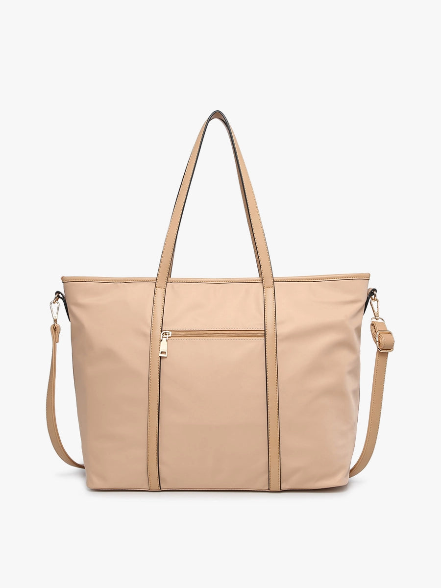 Nylon Tote Bag - Tan