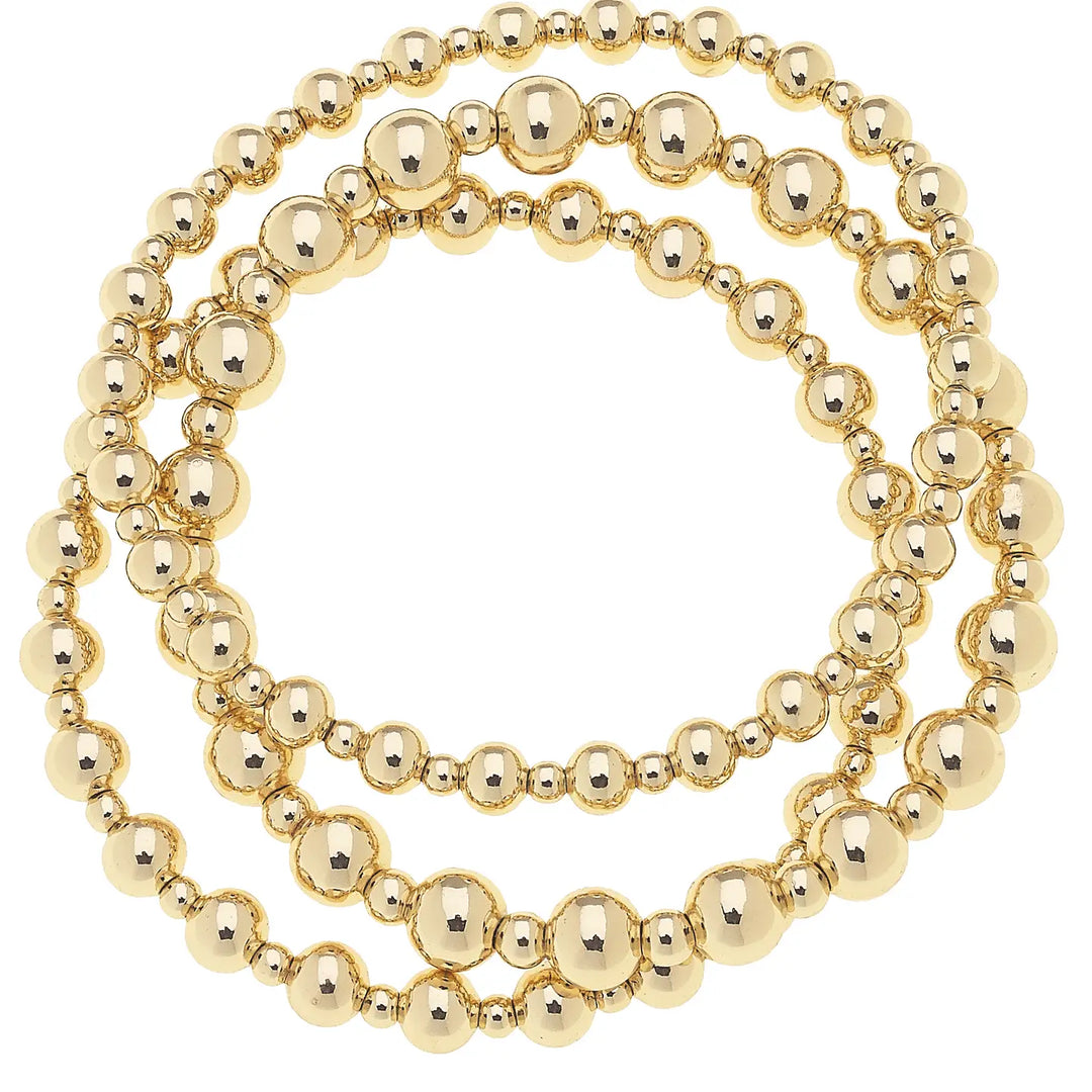 Beaded Stretch Bracelets - Set of 3
