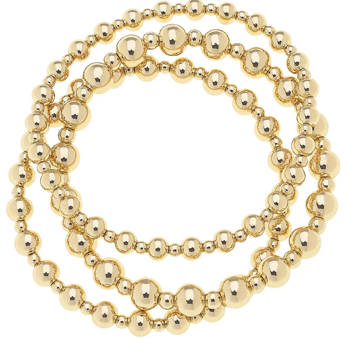 Beaded Stretch Bracelets - Set of 3
