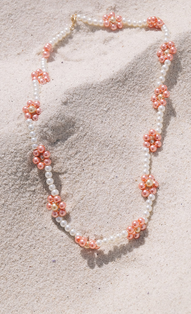 Not I But We Daisy Chain Necklace - Pink
