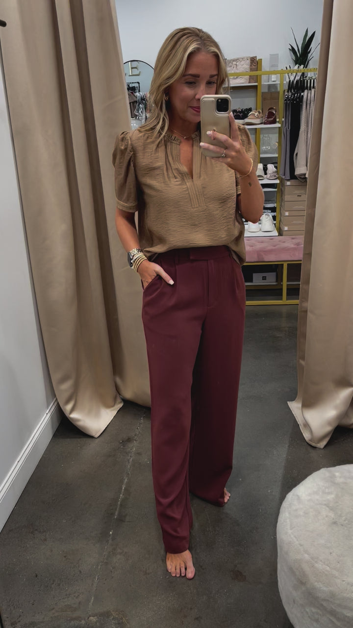 Wide Leg Pants - Chocolate