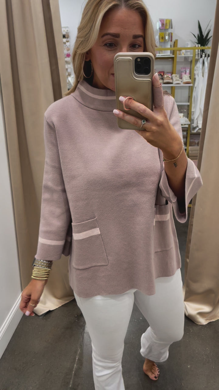 Mock Neck Sweater - Cocoa