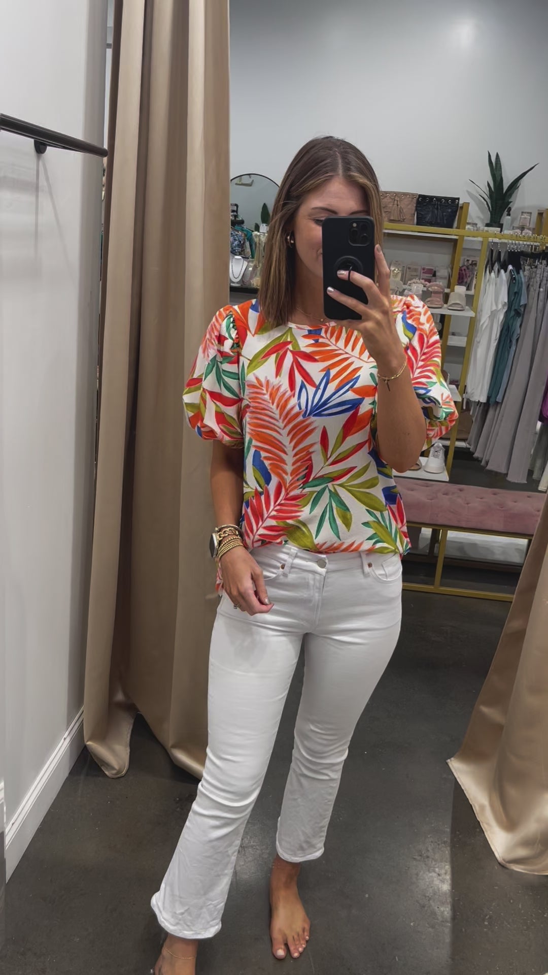 Tropical Print Top