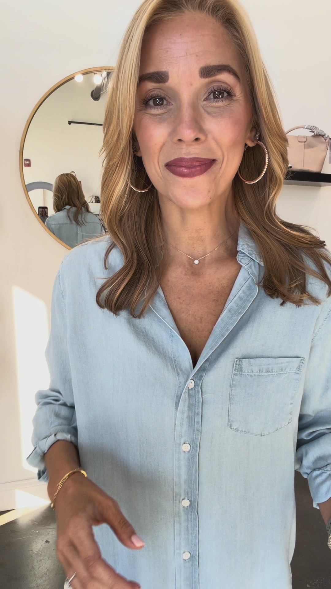 Dear John Galina Button Down Top - Skyway