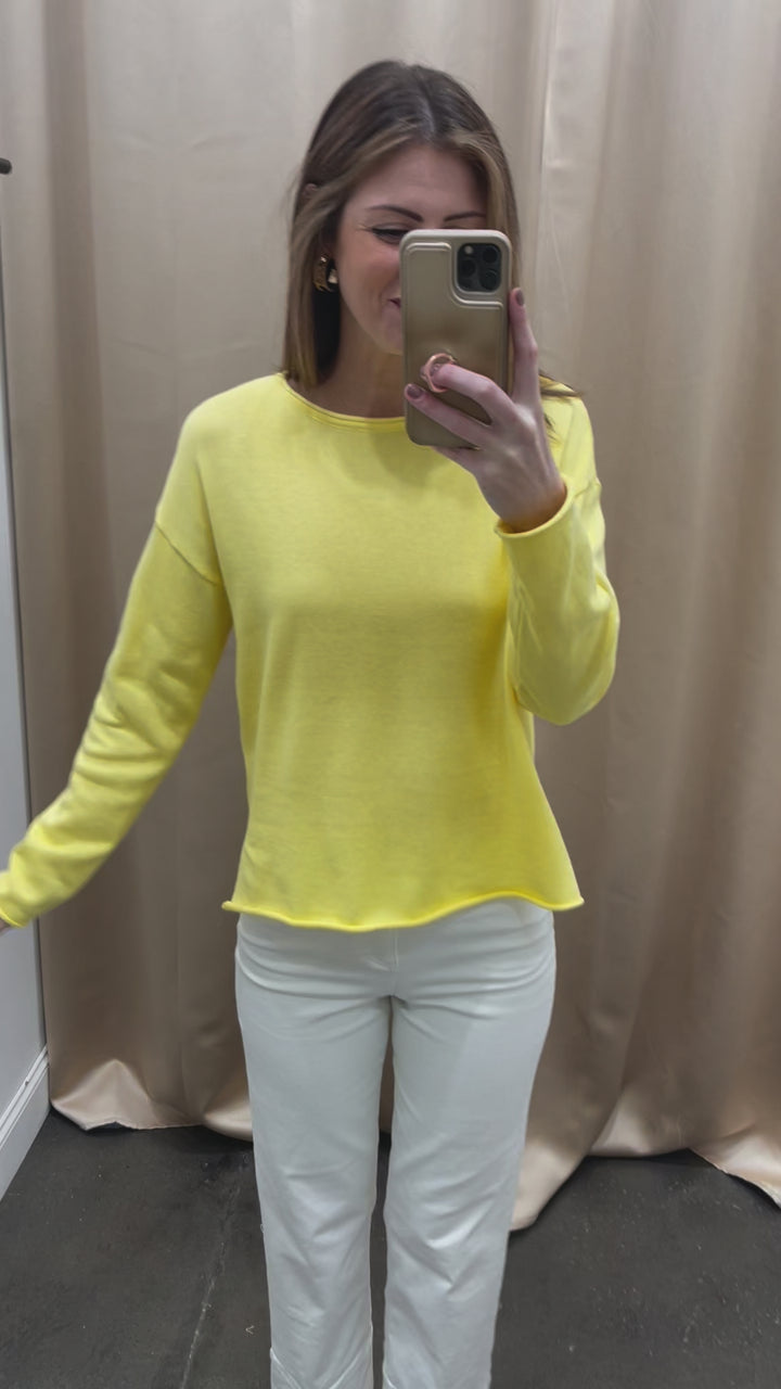 Lightweight Knit Top - Lemon