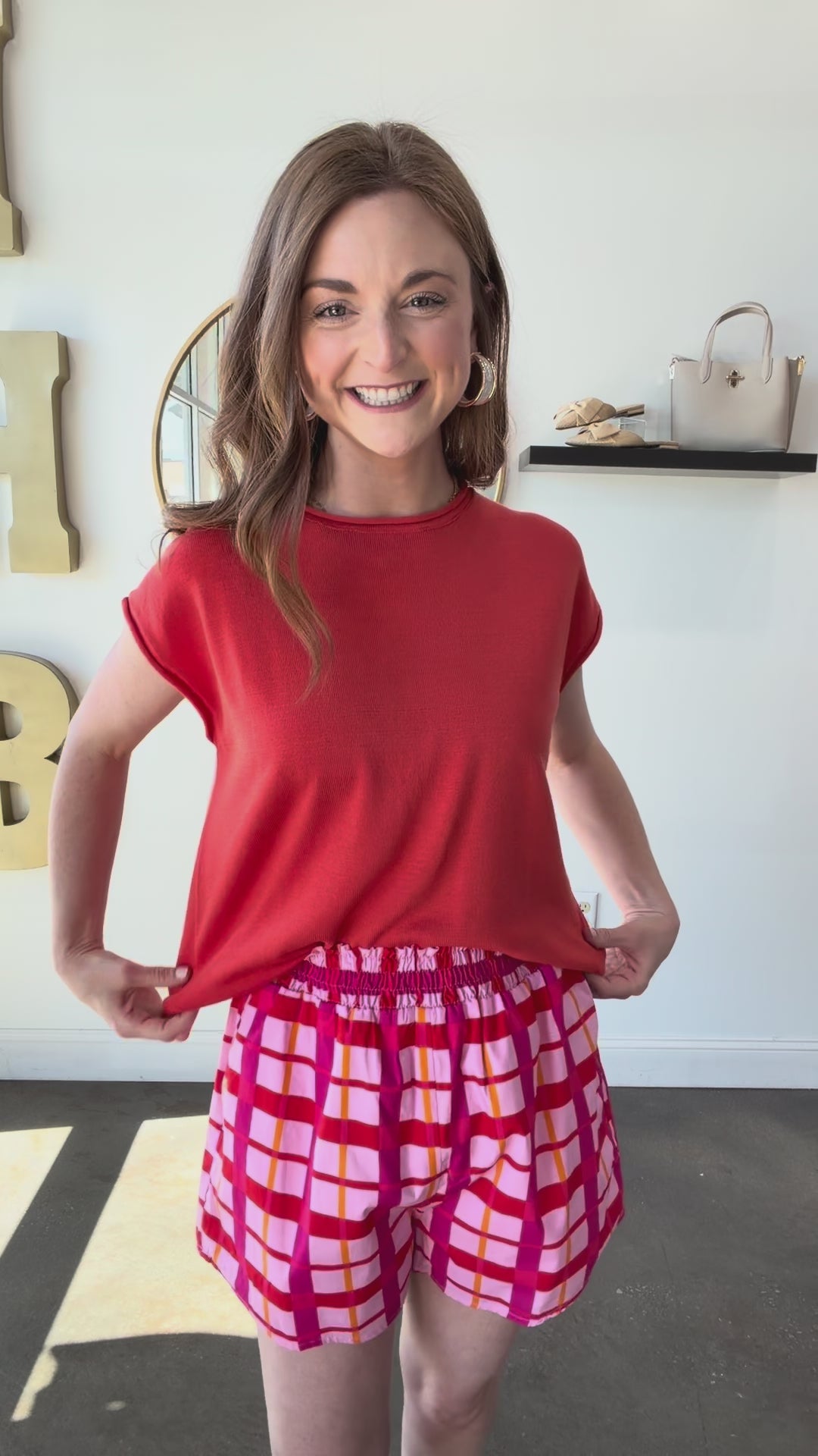 Cap Sleeve Knit Top - Poppy