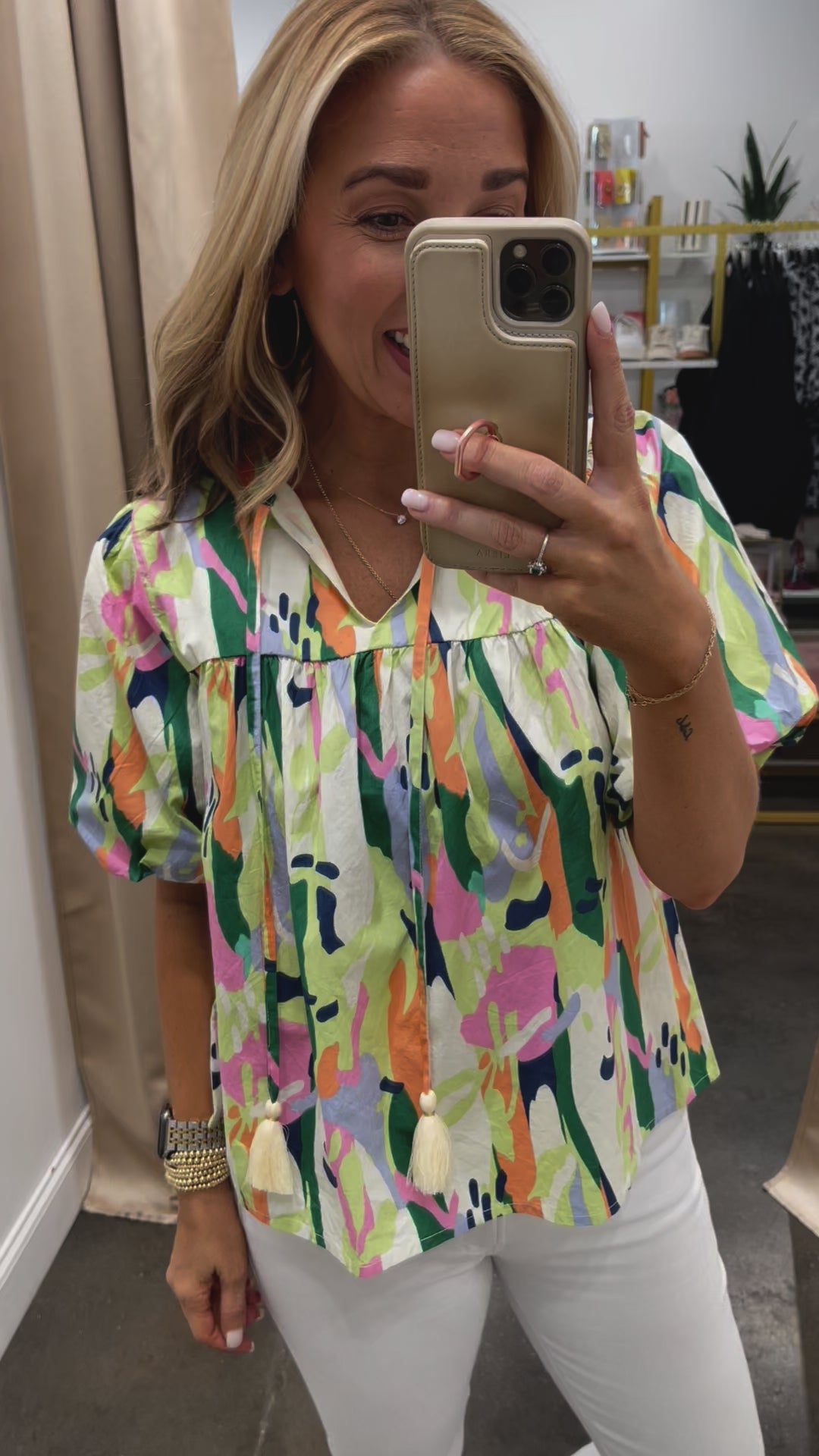 Multicolor Print Top