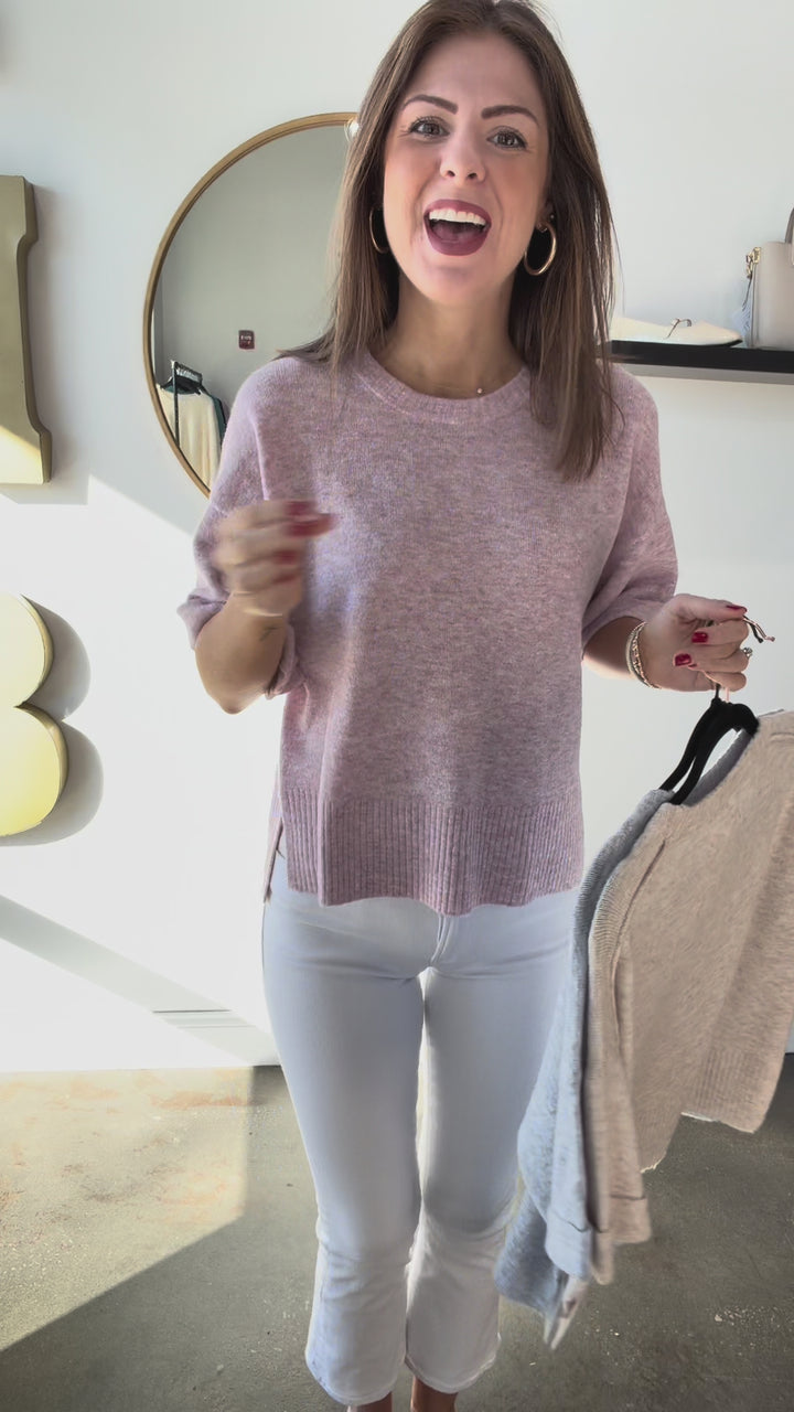 Cuffed Sleeve Sweater - Oatmeal