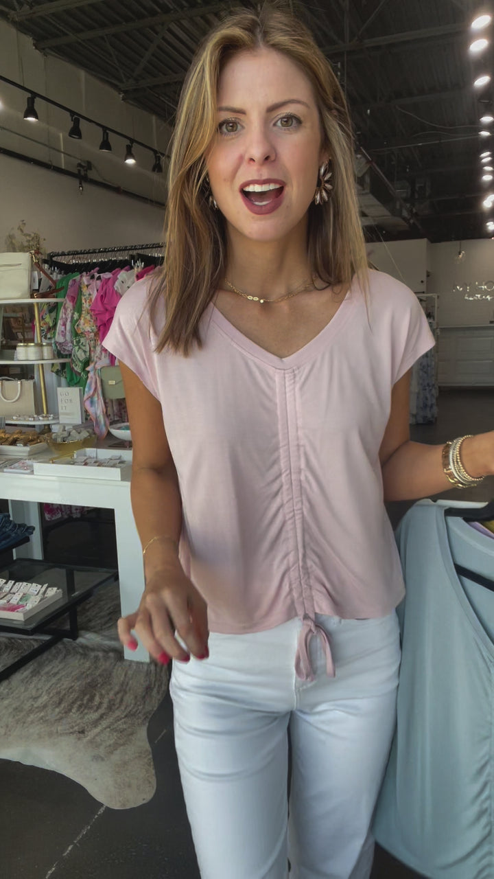 Ruched Front Top - Honey