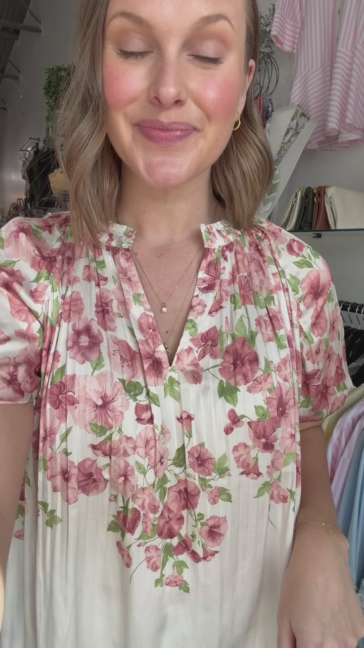 Half Sleeve Floral Blouse