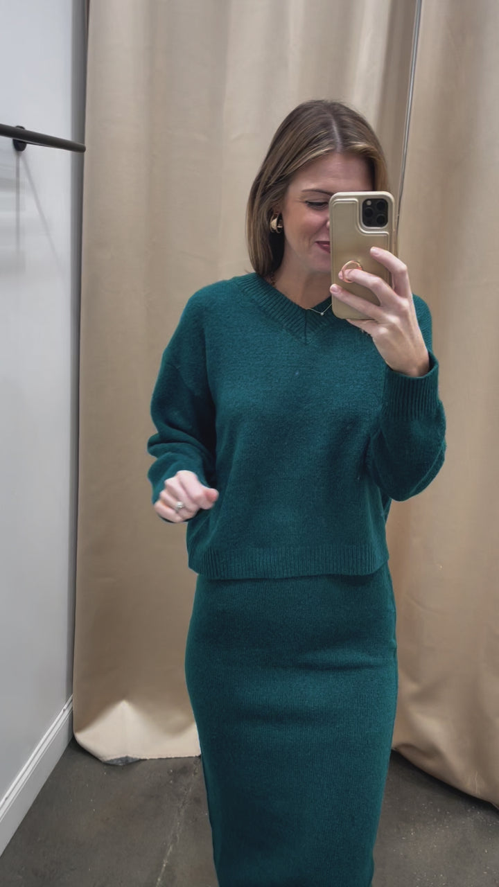 Brushed Relaxed Sweater - Forest