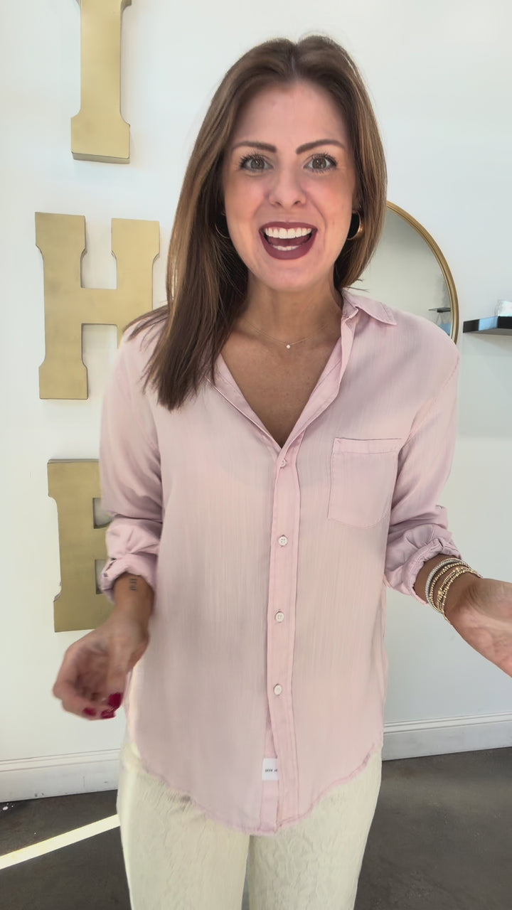 Dear John Galina Button Down Top - Pale Lilac