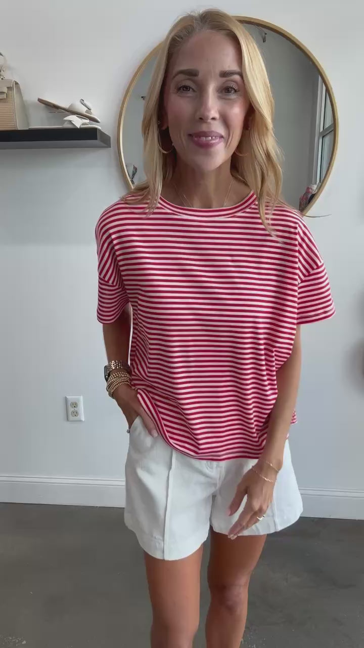 Striped Tee - Red/White