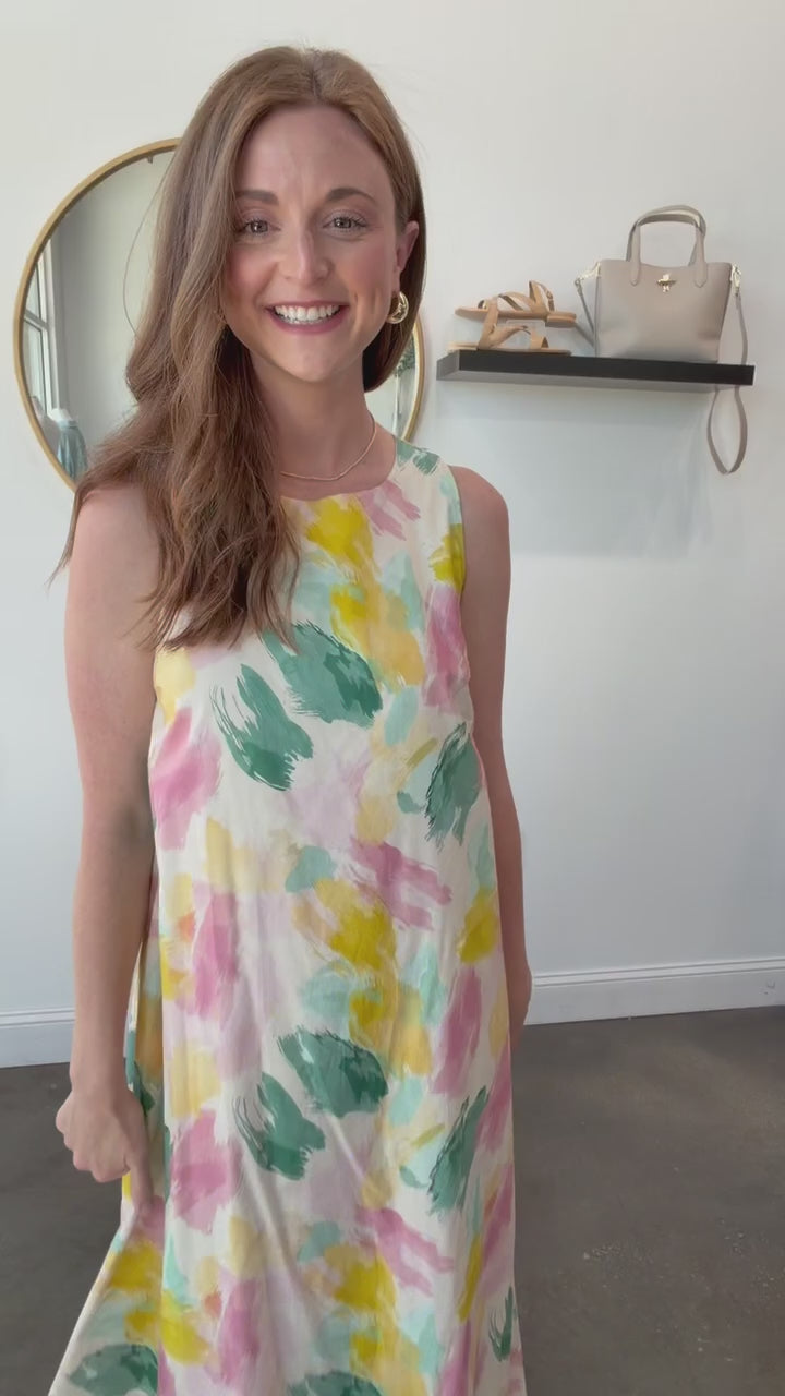 Watercolor Midi Dress