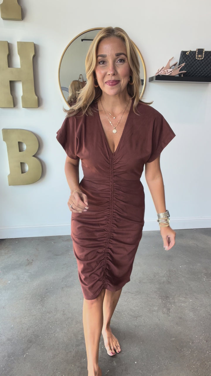 Steve Madden Aimee Dress - Dark Fig