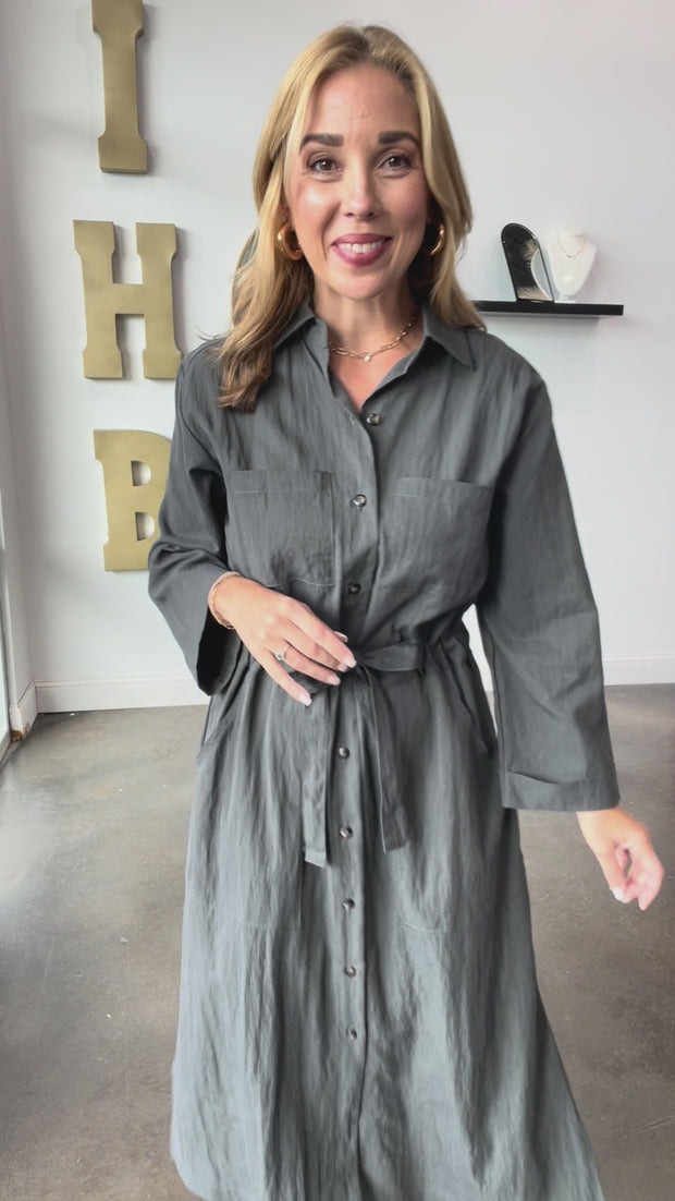 cinched waist dress shirt ESM Cinched Waist Shirt