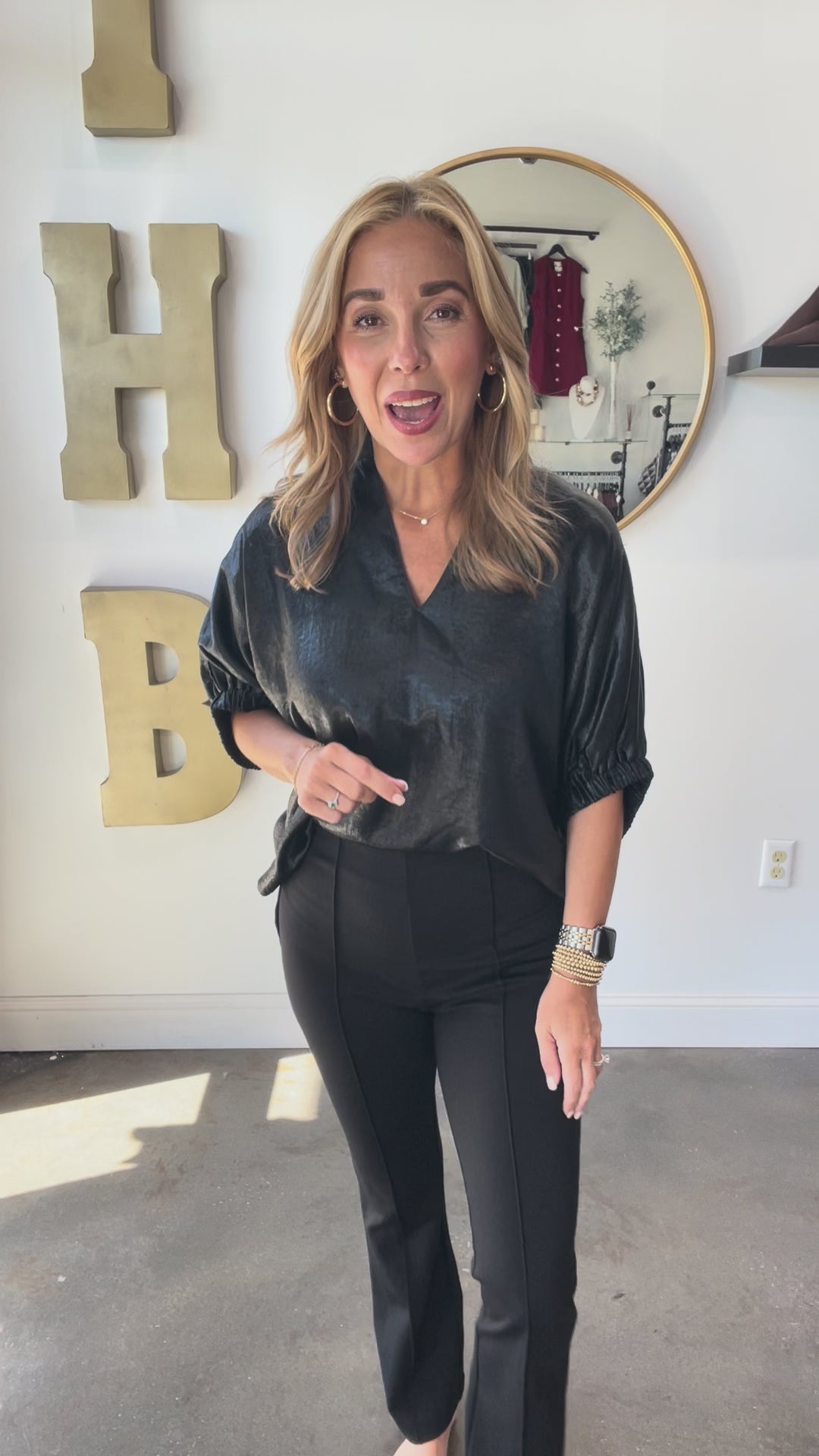 Ponte Flare Pants - Black