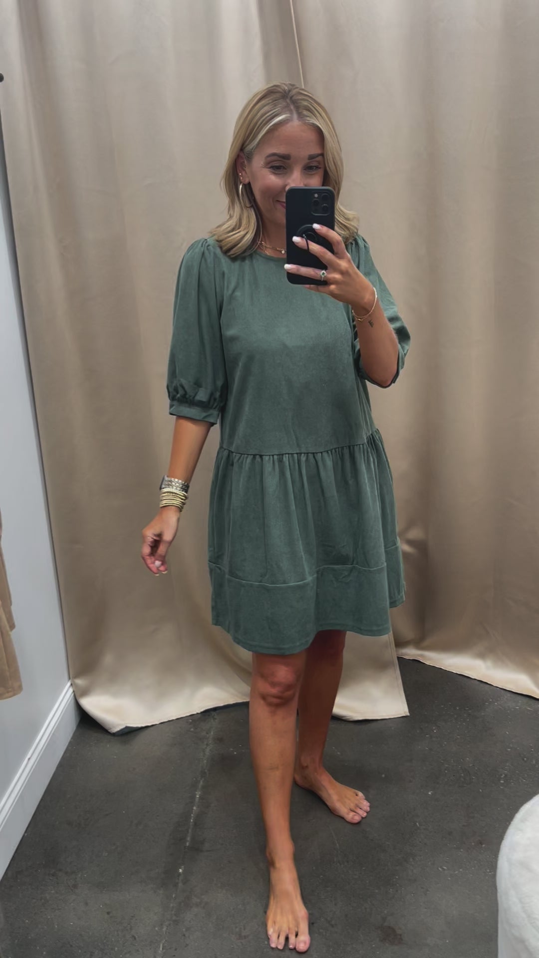 Corduroy Dress - Olive