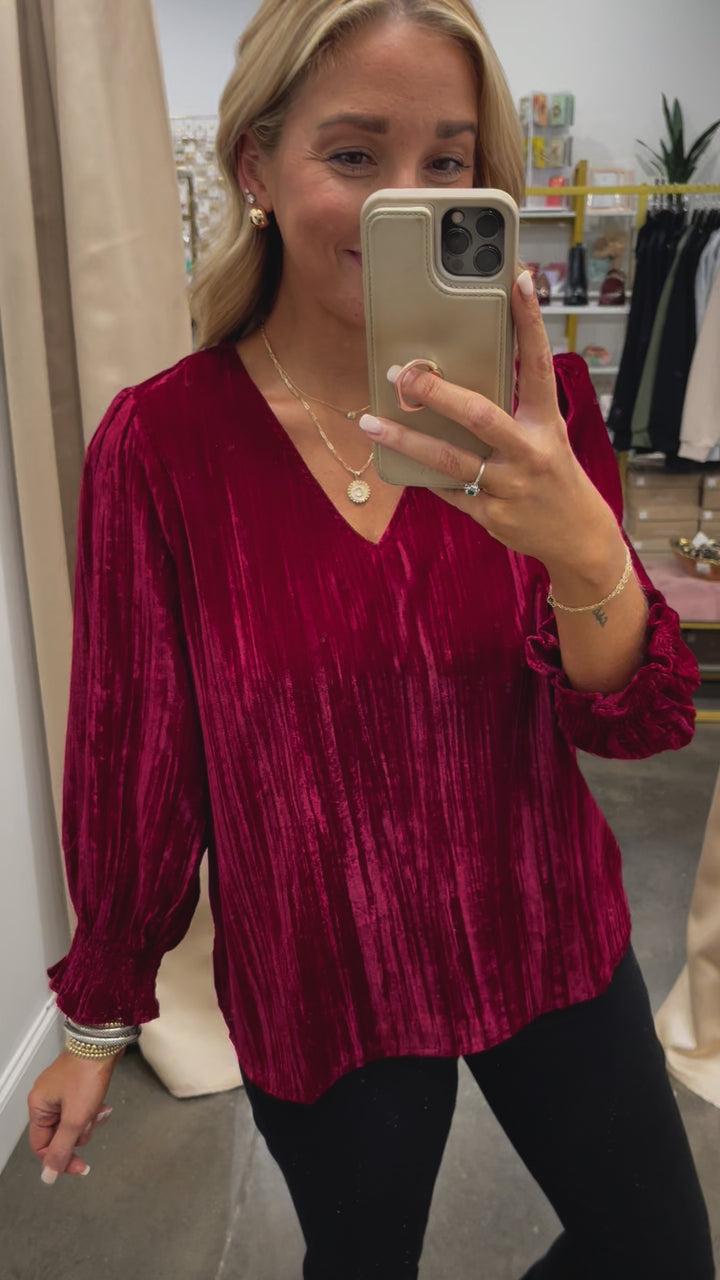 Juliet Top - Cranberry