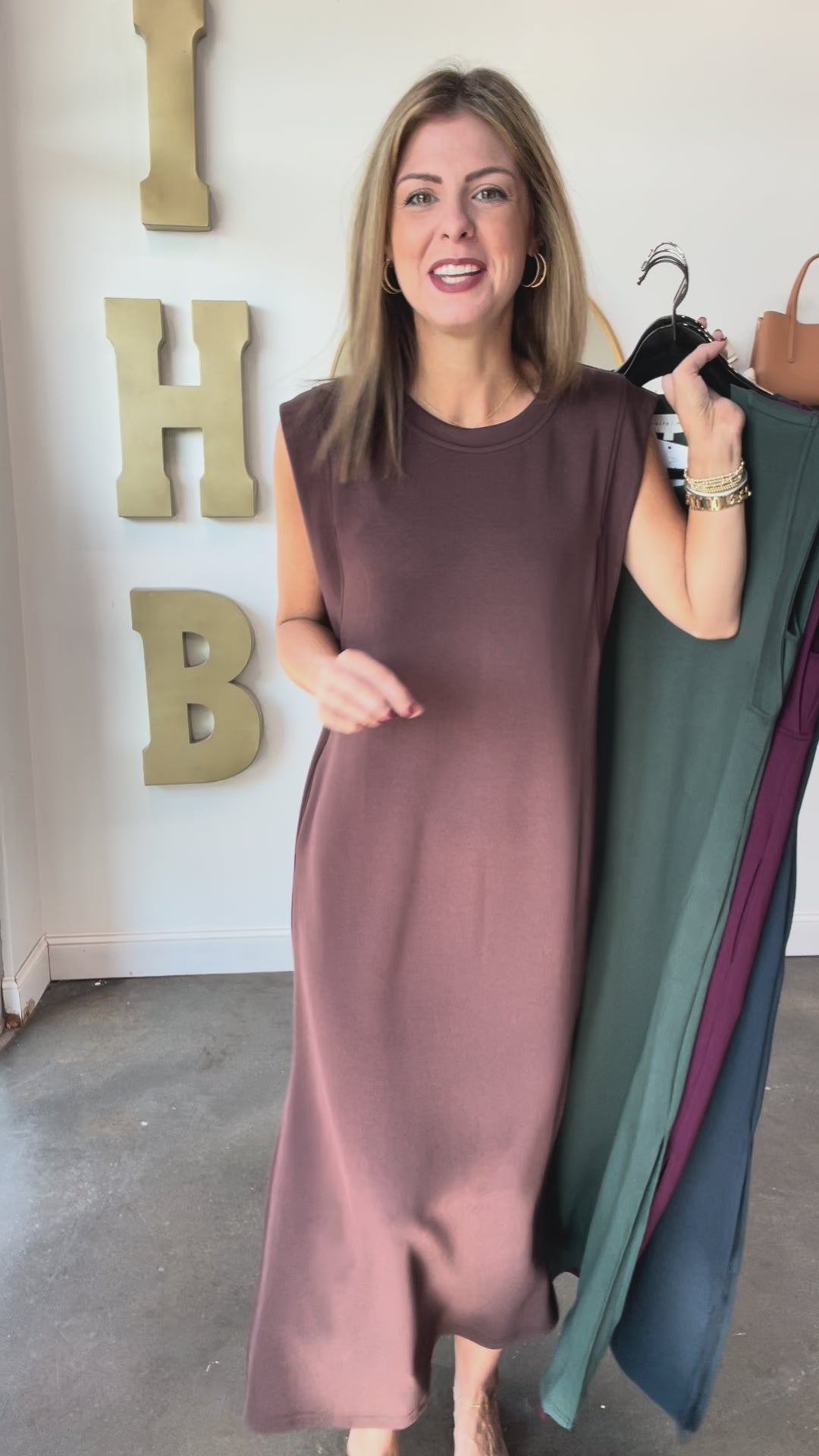 Shift Maxi Dress - Wine