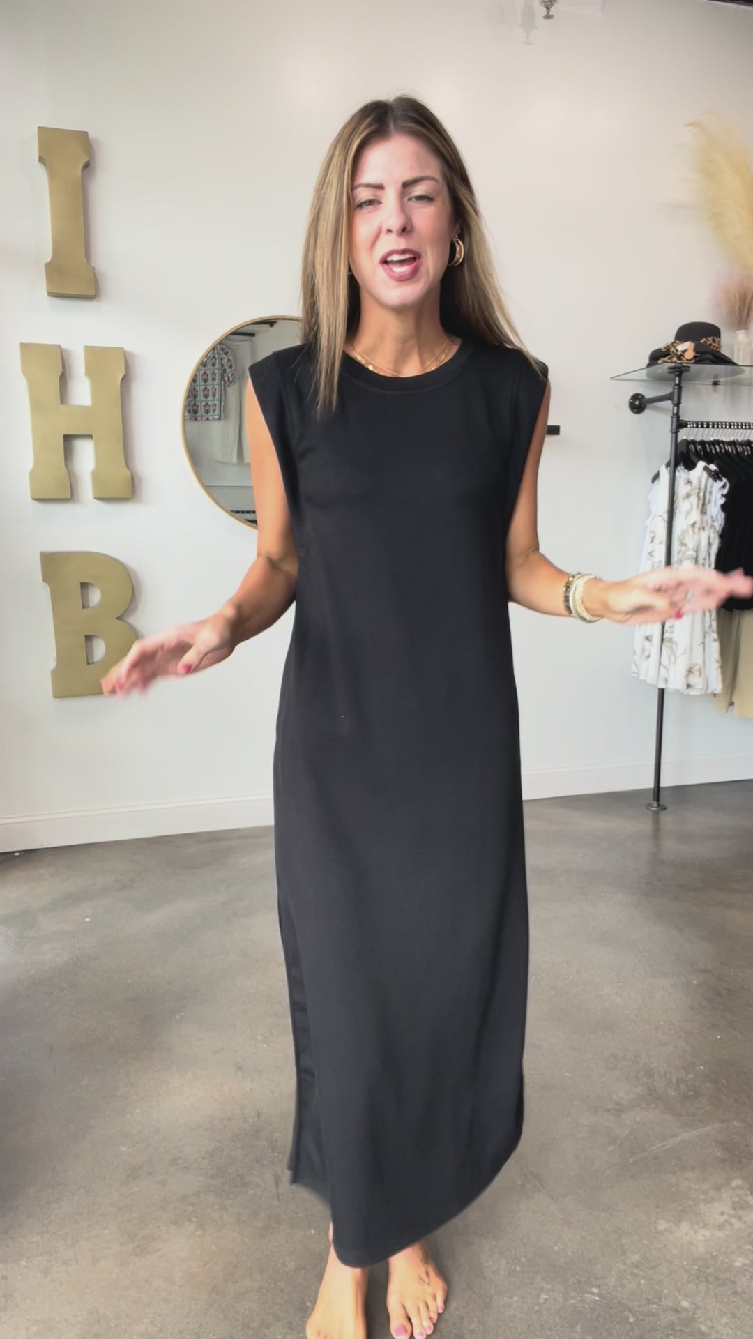 Shift Maxi Dress - Black