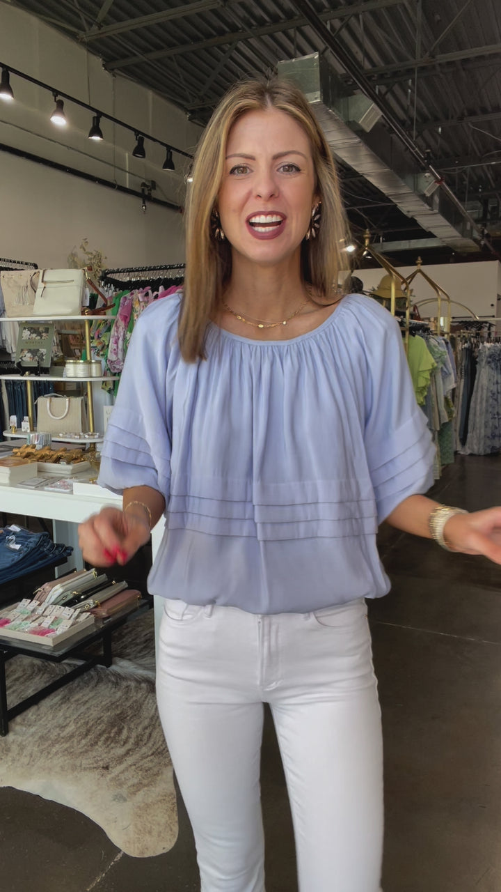 Bubble Top - Chambray