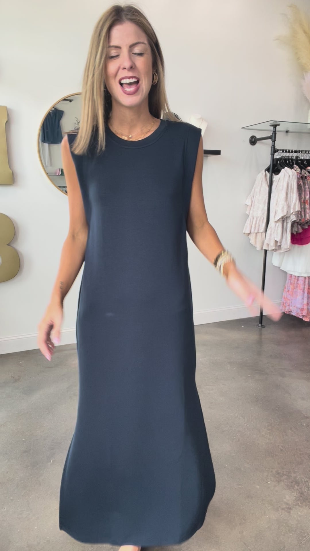 Shift Maxi Dress - Navy