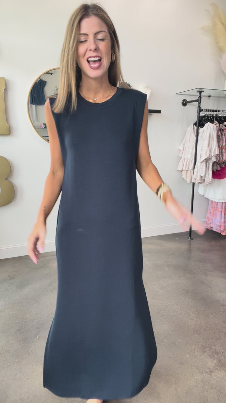 Shift Maxi Dress - Navy