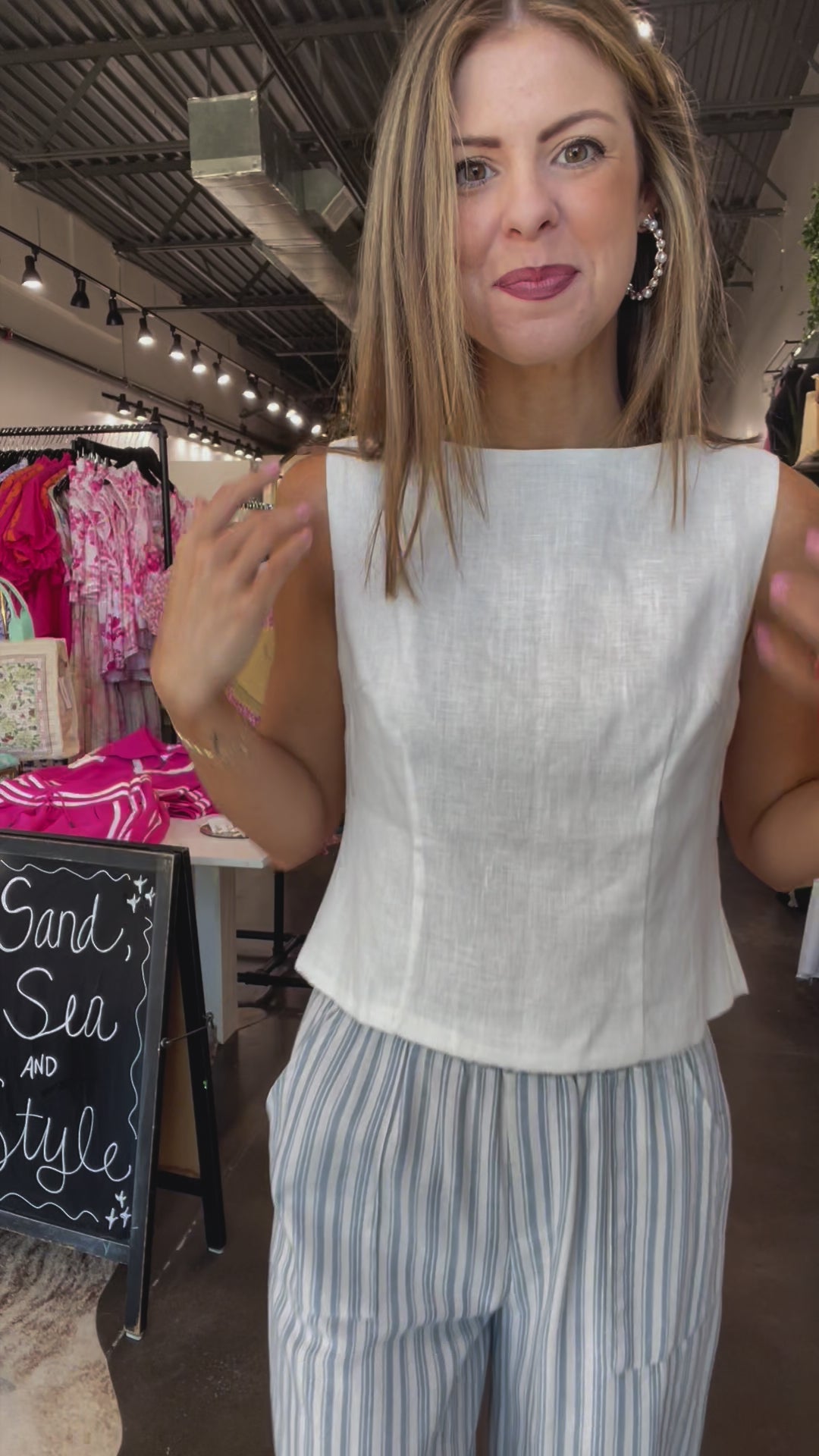 Linen Tank - Off White