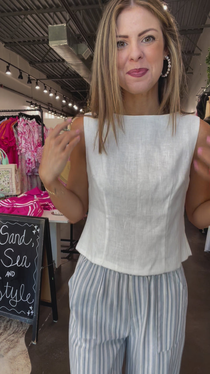 Linen Tank - Off White