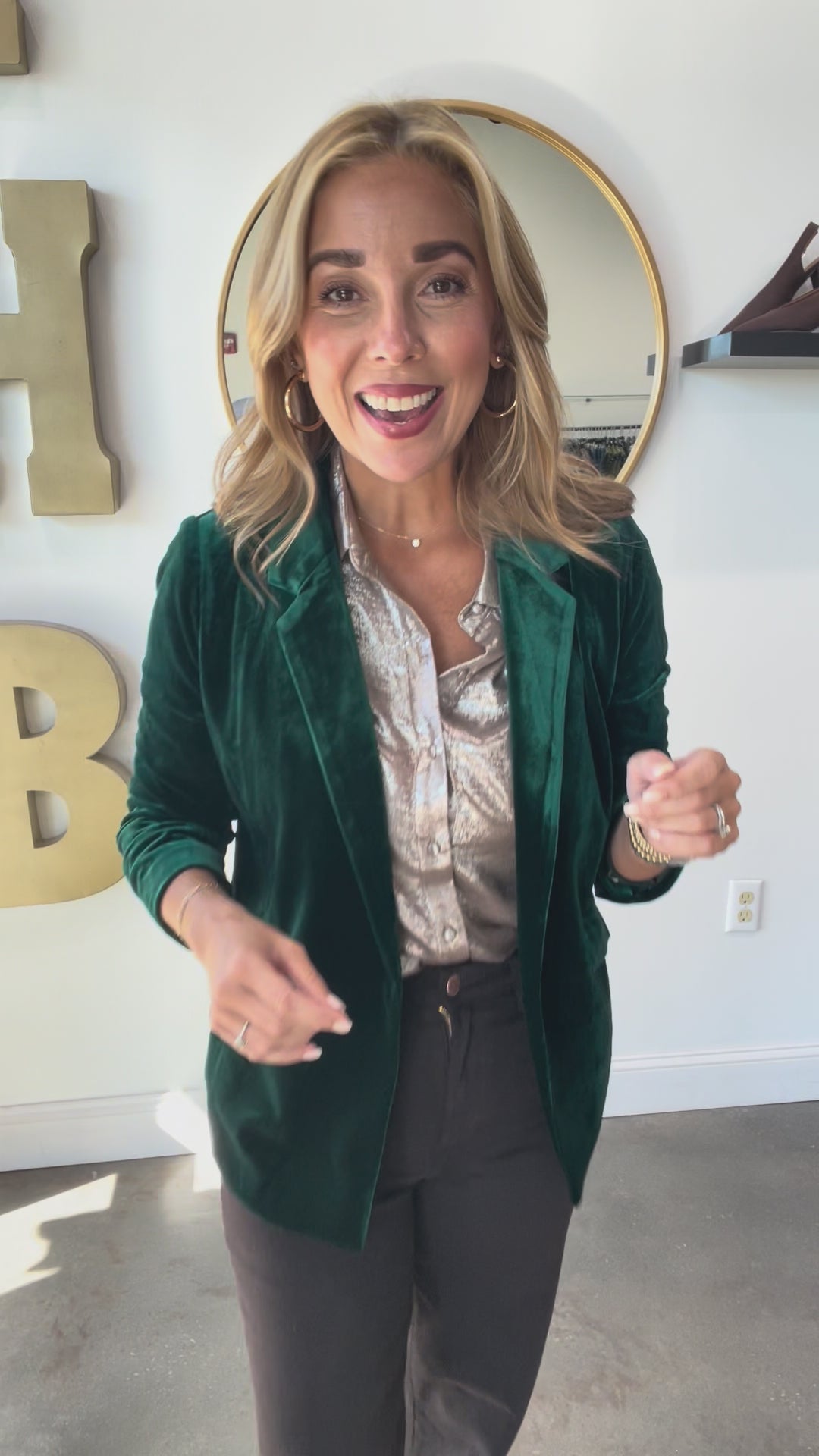 Velvet Blazer - Hunter