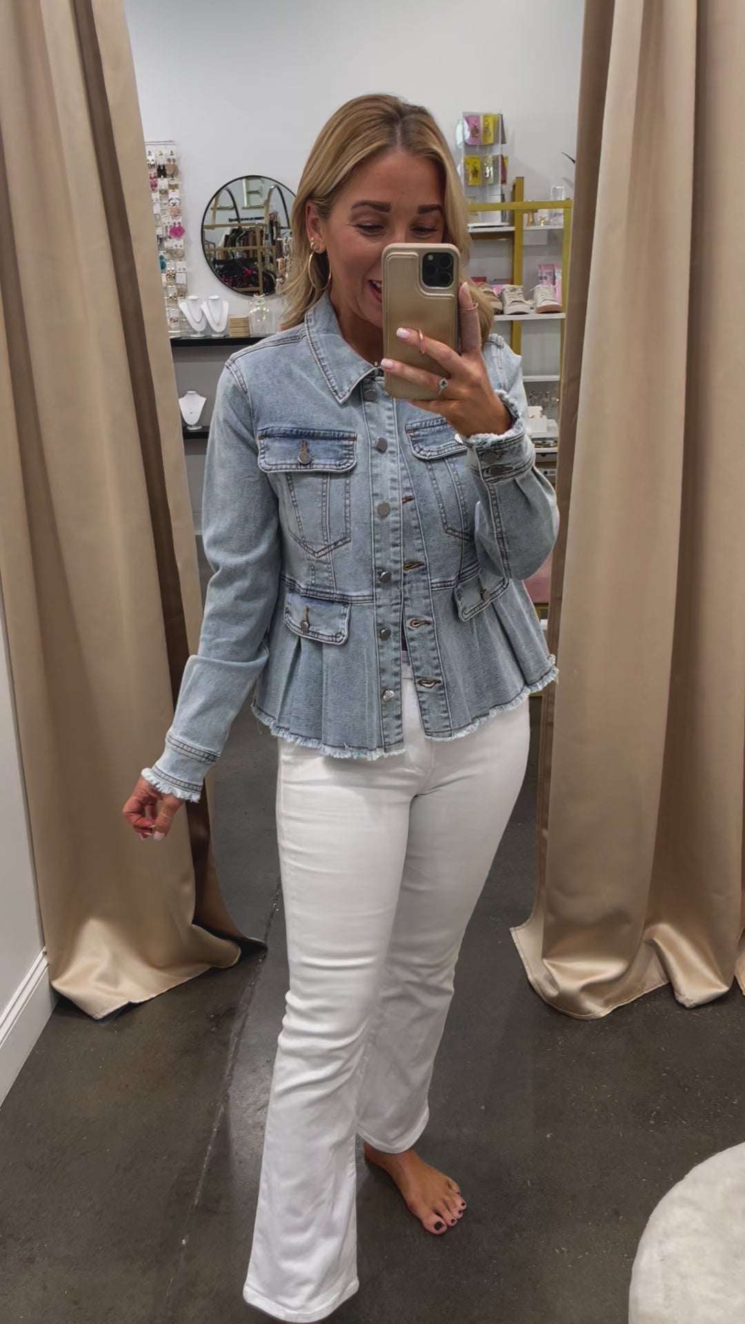 Peplum Denim Jacket