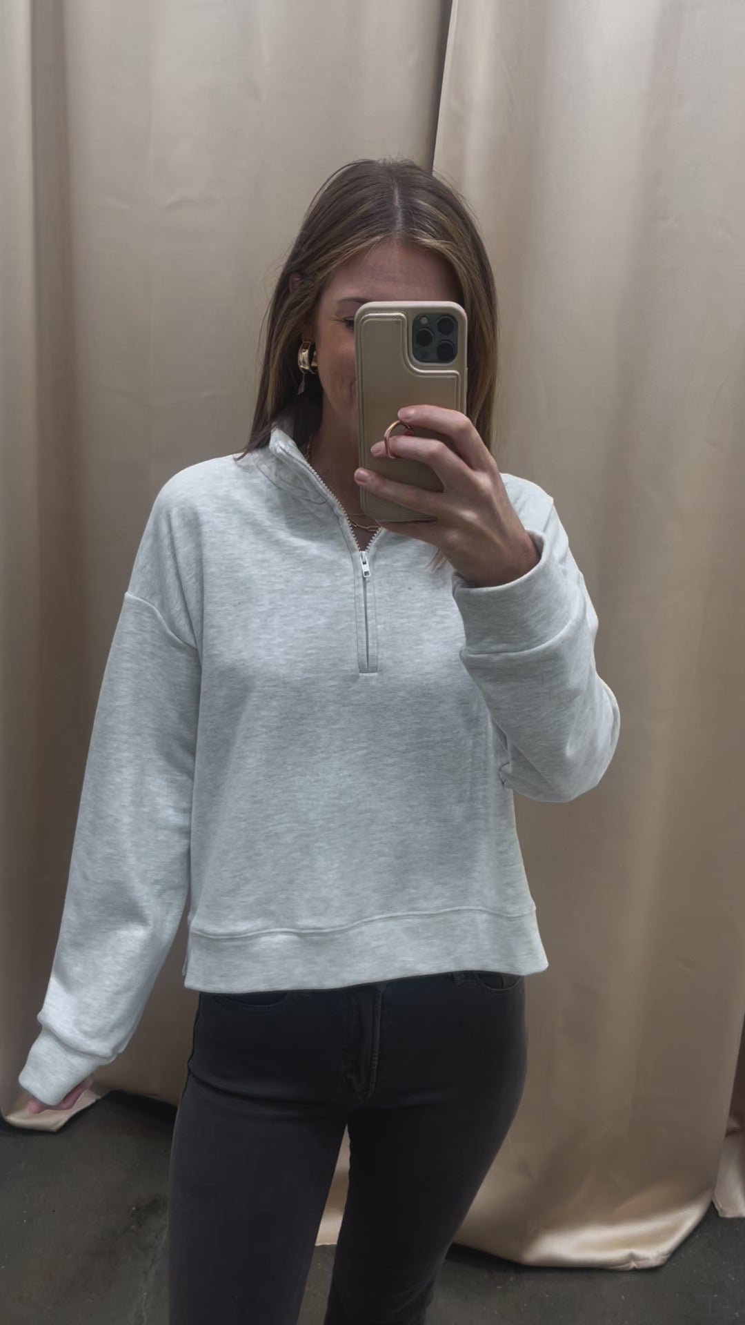 Quarter Zip Pullover - Marble