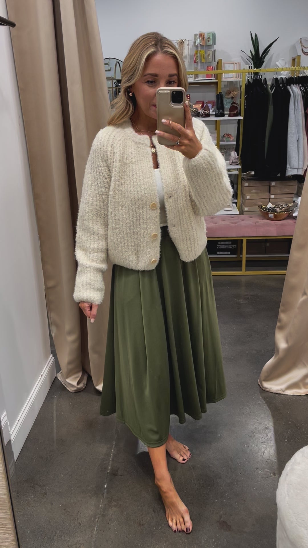 Flowy Skirt - Olive