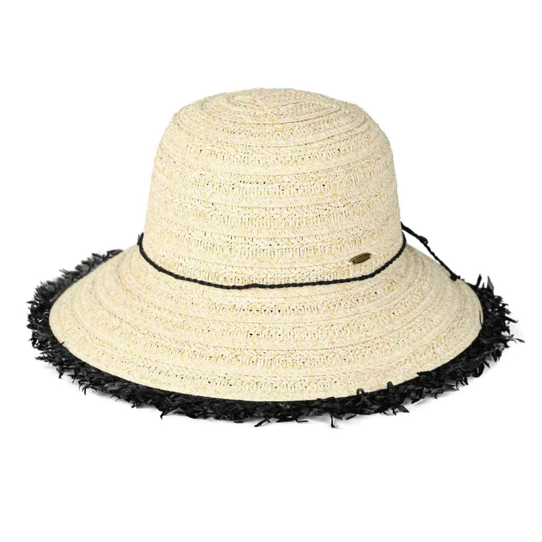 Luisa Fringe Trim Cloche Hat