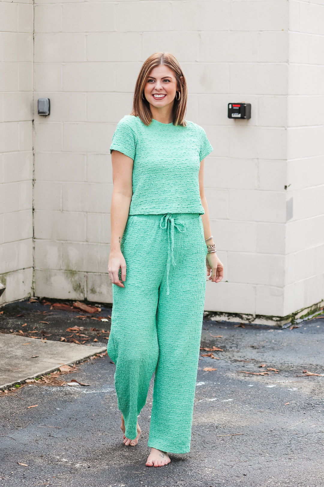 Textured Lounge Pants - Green – Ivy House Boutique