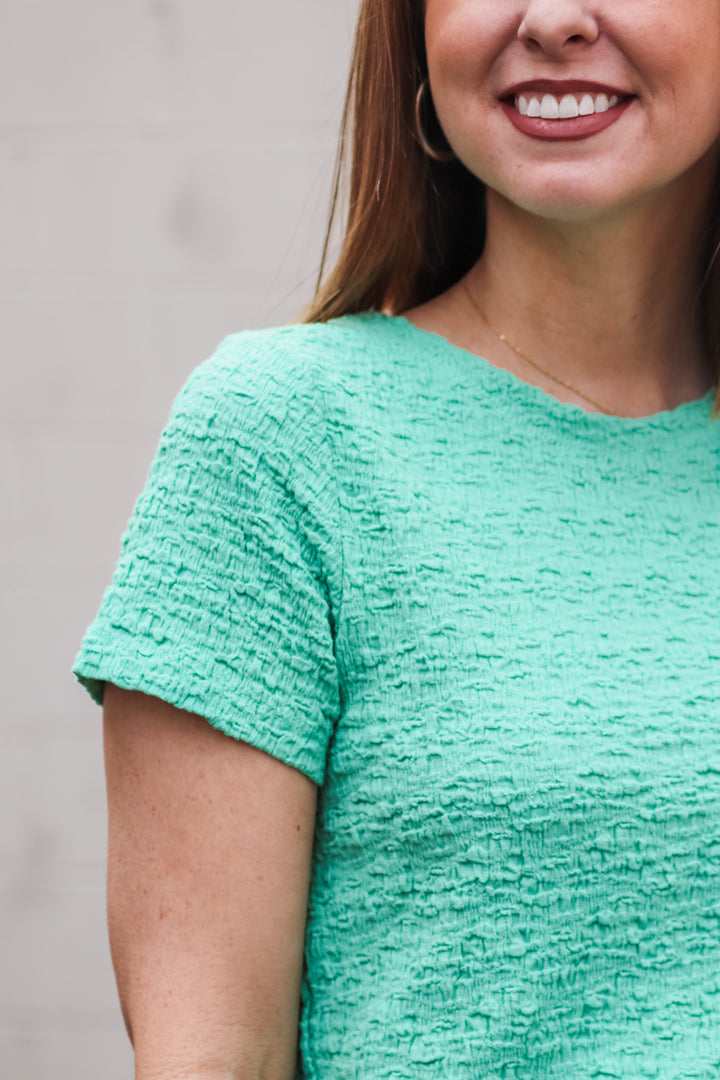 Textured Lounge Top - Green