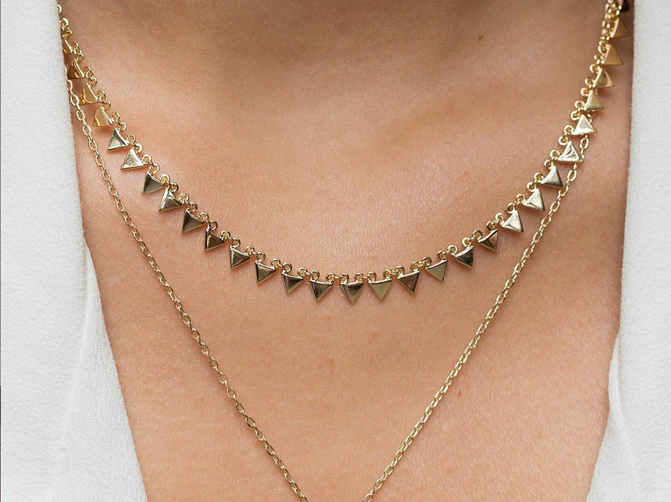 Melanie Auld Multi Triangle Necklace - Gold