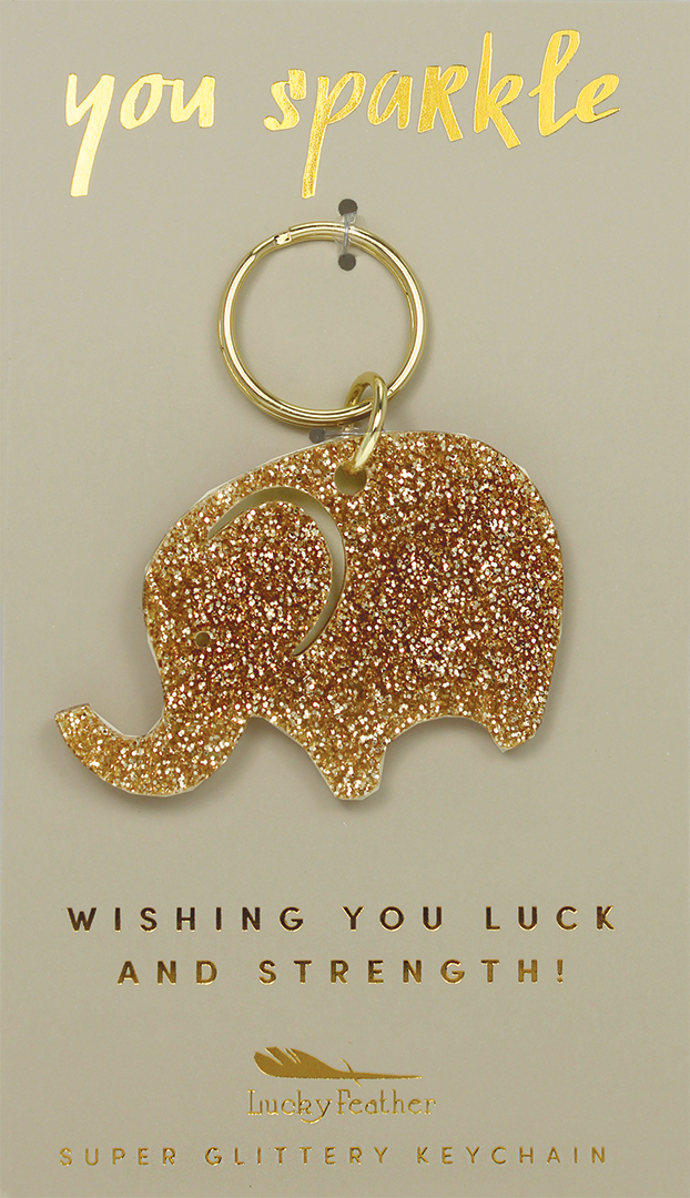 Glitter Keychain - ELEPHANT
