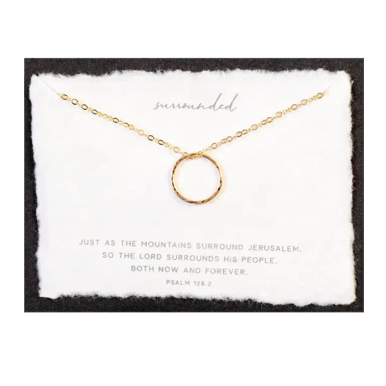 Surrounded Necklace - 14k Gold Filled